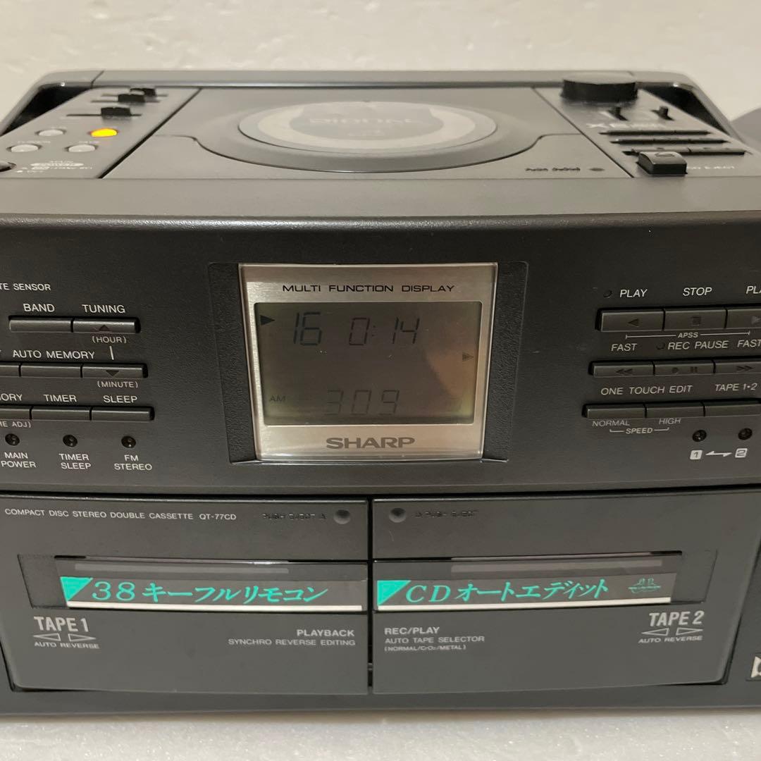 SHARP QT-77CD コンパクトディスクステレオダブルカセット