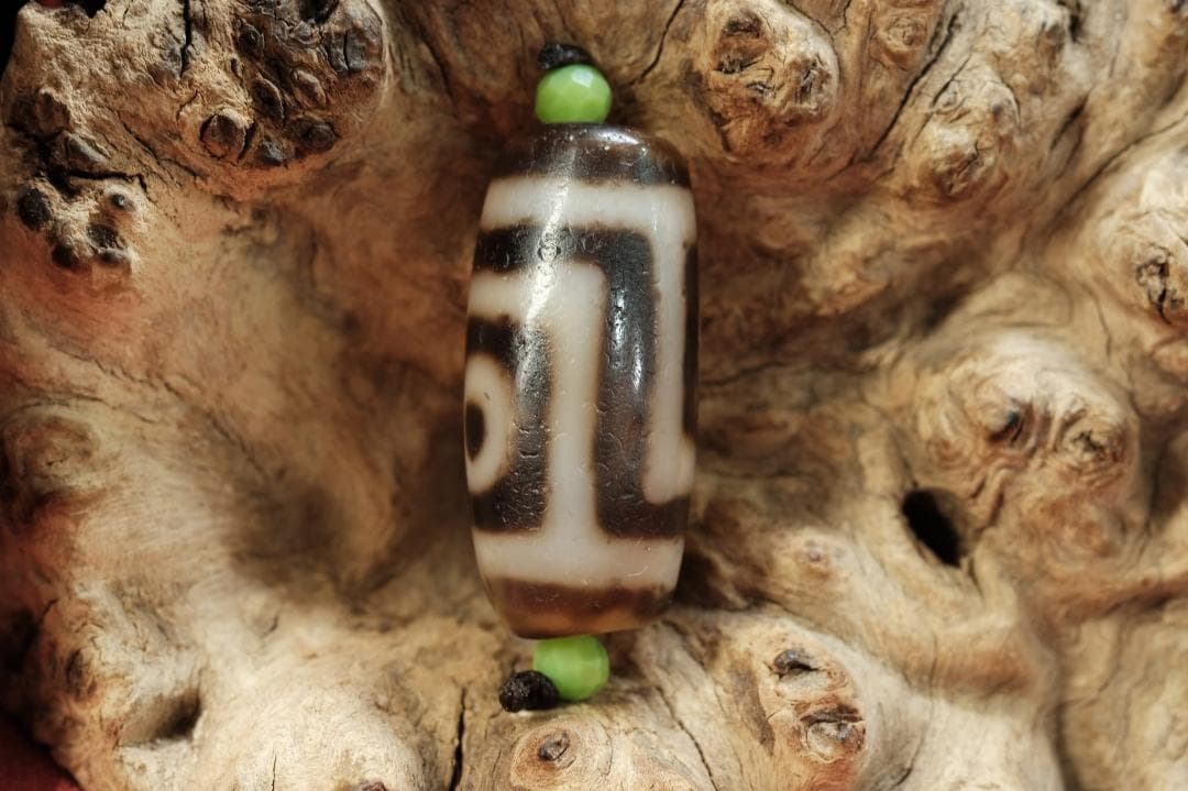 ジービーズ　二眼天珠　（　2 アイ　ジ　）[ Dzi Tibet ]