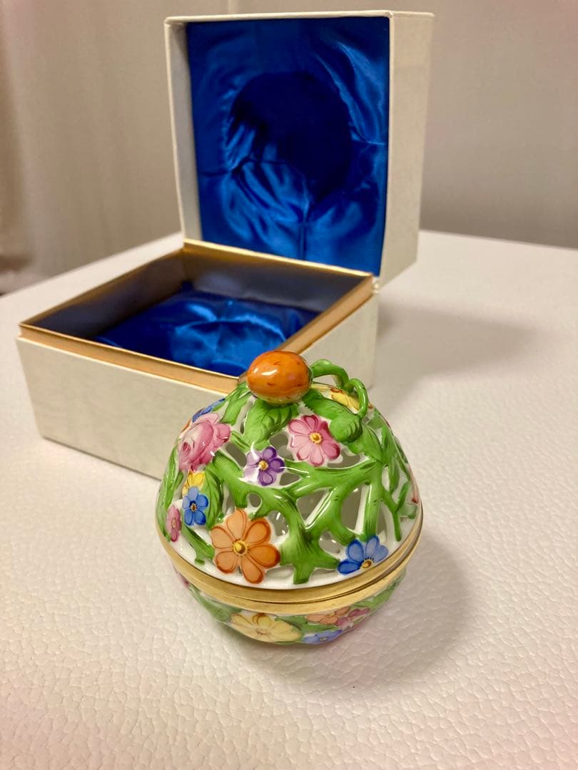 【未使用】ヘレンド　透かしボンボン入れ　スモール