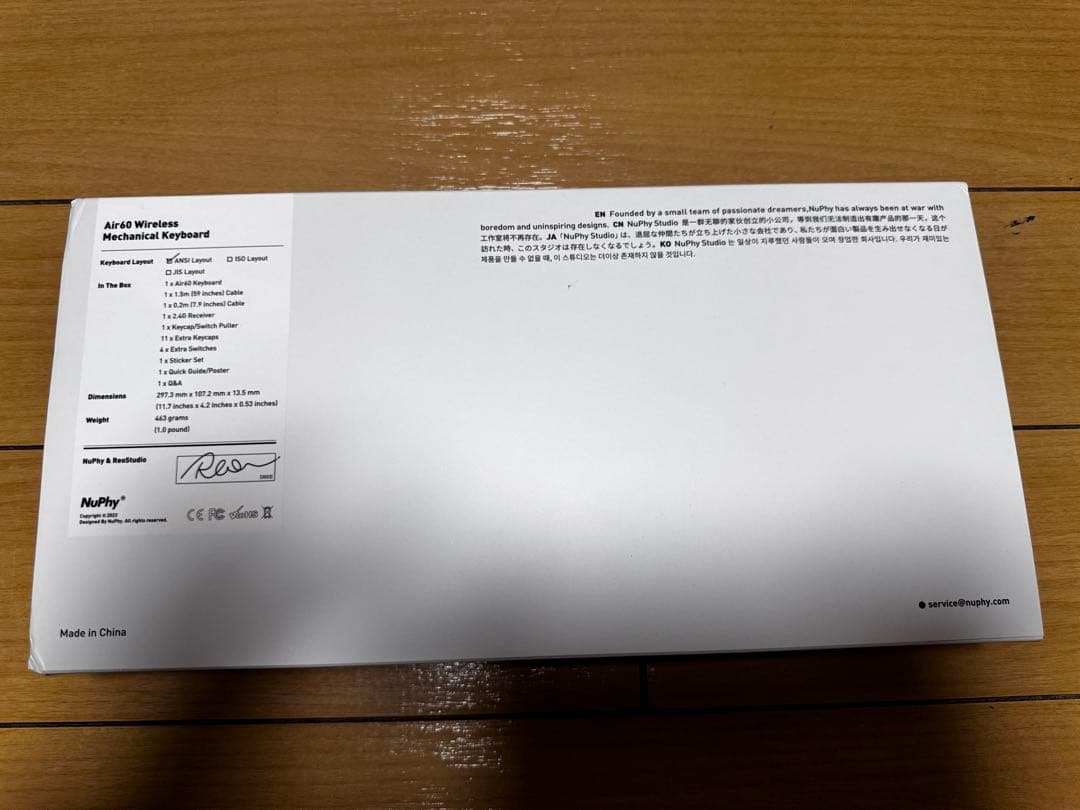 Nuphy Air60 V2 Cowberry軸　有線・無線、Bluetooth