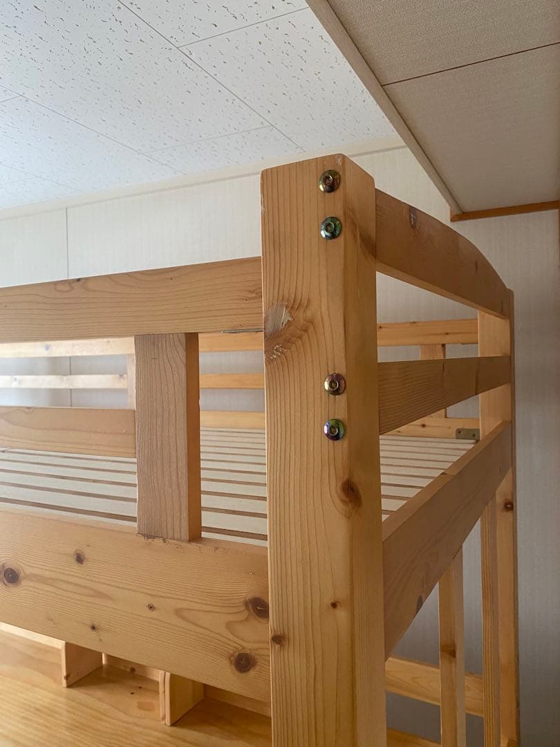 ロフトベッド ハイタイプ 階段式 机付き システムベッド ベッド ロフトタイプ