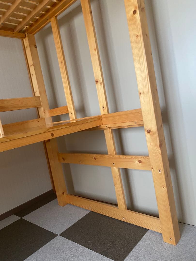 ロフトベッド ハイタイプ 階段式 机付き システムベッド ベッド ロフトタイプ