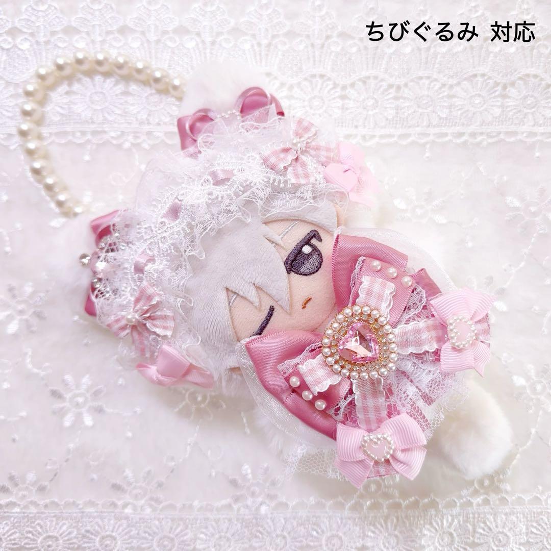 いつぬい　ぬい服　ちびぐるみ ピンク　ねこ　白　あんスタ　ロリータ