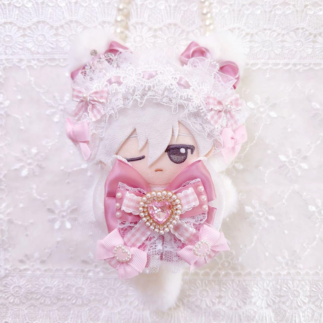 いつぬい　ぬい服　ちびぐるみ ピンク　ねこ　白　あんスタ　ロリータ
