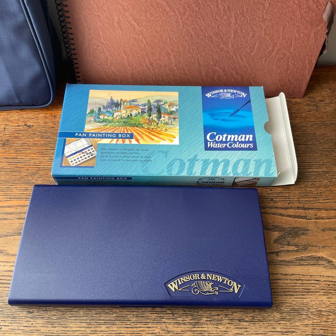 イギリス製　ウィンザー＆ニュートン　水彩　画材セット　絵の具　筆　スケッチブック