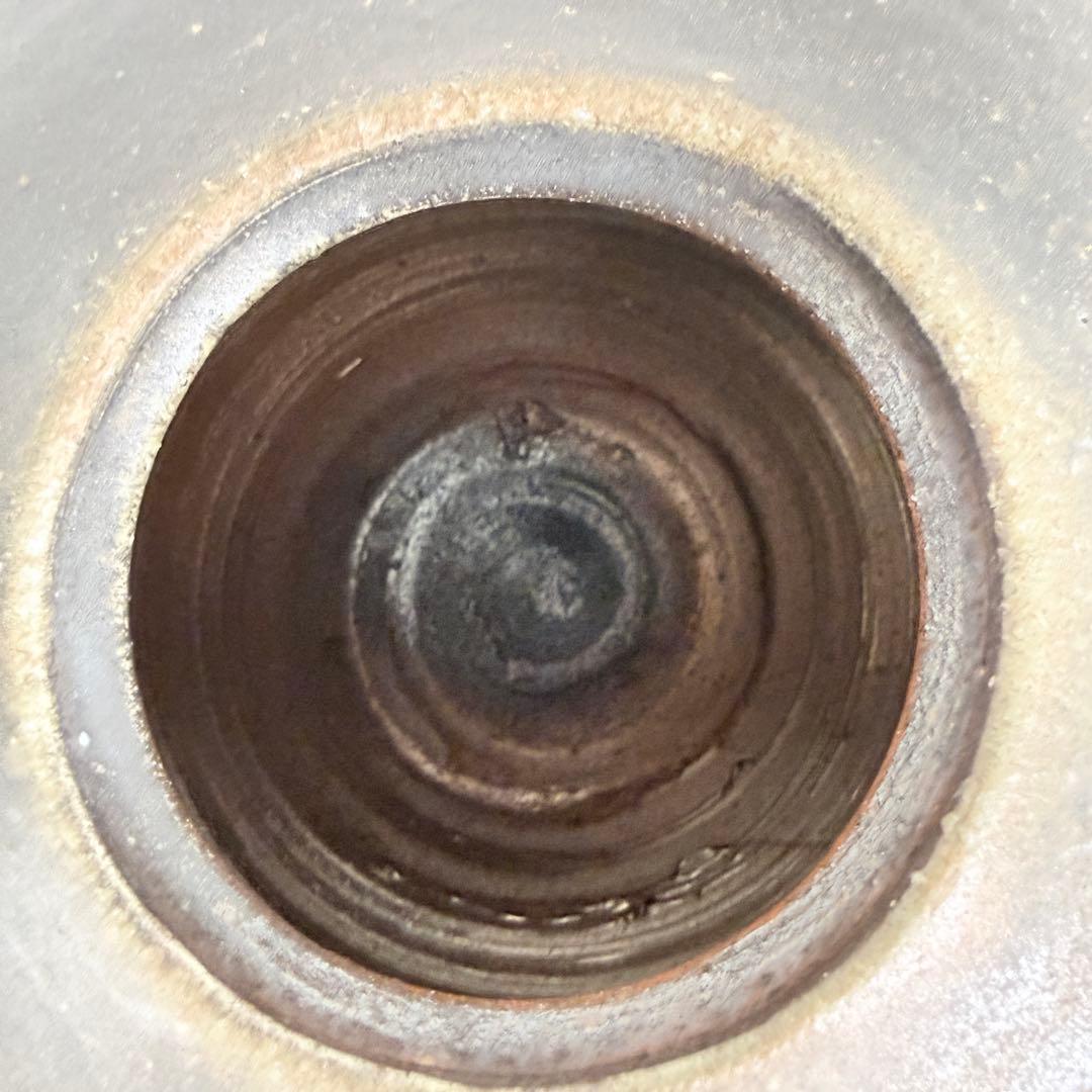 【人間国宝級】信楽焼 五代 上田直方 大壺 矢印銘 滋賀県無形文化財 自然釉