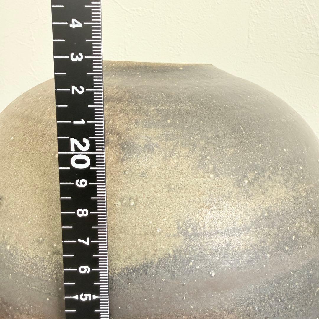 【人間国宝級】信楽焼 五代 上田直方 大壺 矢印銘 滋賀県無形文化財 自然釉