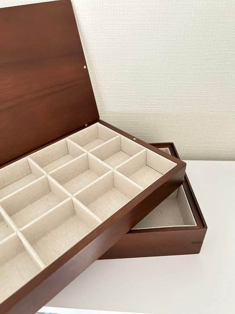 新品同様 ZARA  木製 ラージ ジュエリーボックス