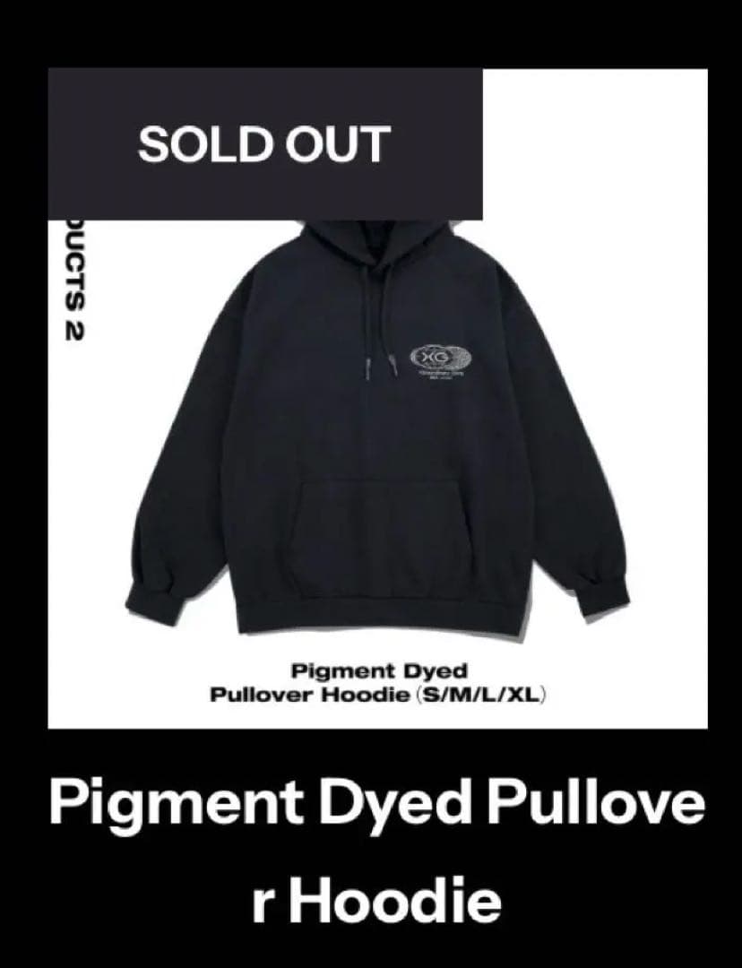 アイドル XG Pigment Dyed Pullover Hoodie (XL)