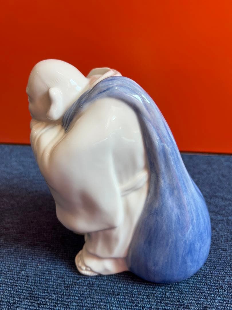 1062 有田焼　華山堂　萬右エ門　白磁布袋仏　未使用