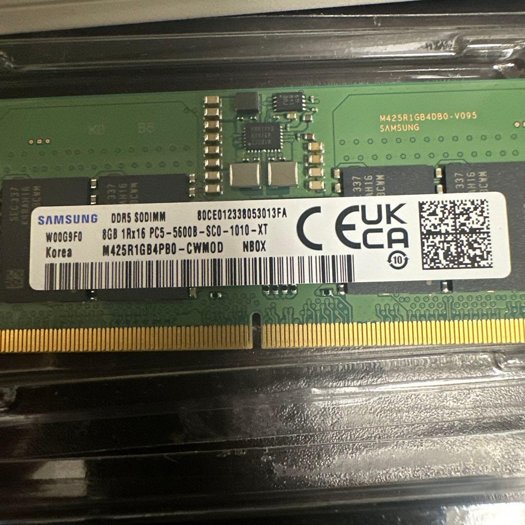 Samsung DDR5 SODIMM 8GB×2 5600 16GB メモリ