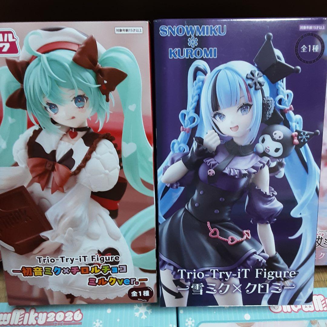 初音ミク・雪ミク・チロルミク・桜ミク フィギュア　アクリルボード６点セット