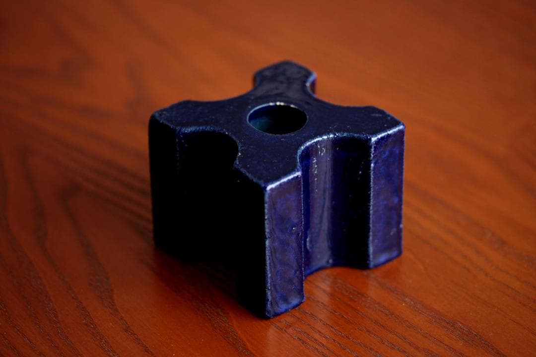 Lisa Larson リサラーソン キャンドルスタンド 紺 a