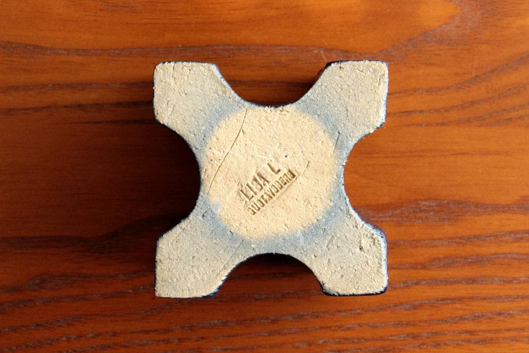 Lisa Larson リサラーソン キャンドルスタンド 紺 a