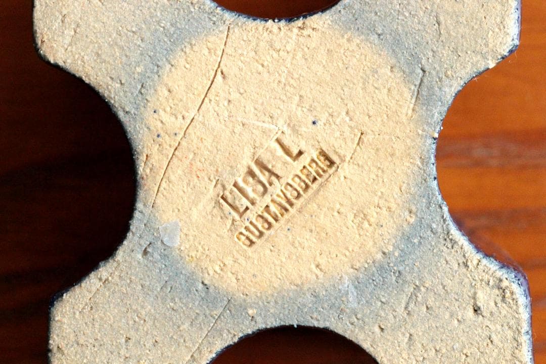 Lisa Larson リサラーソン キャンドルスタンド 紺 a