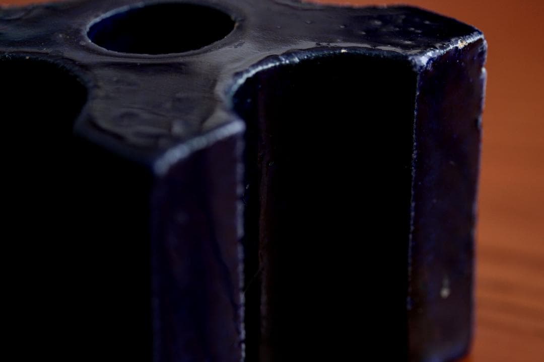 Lisa Larson リサラーソン キャンドルスタンド 紺 a