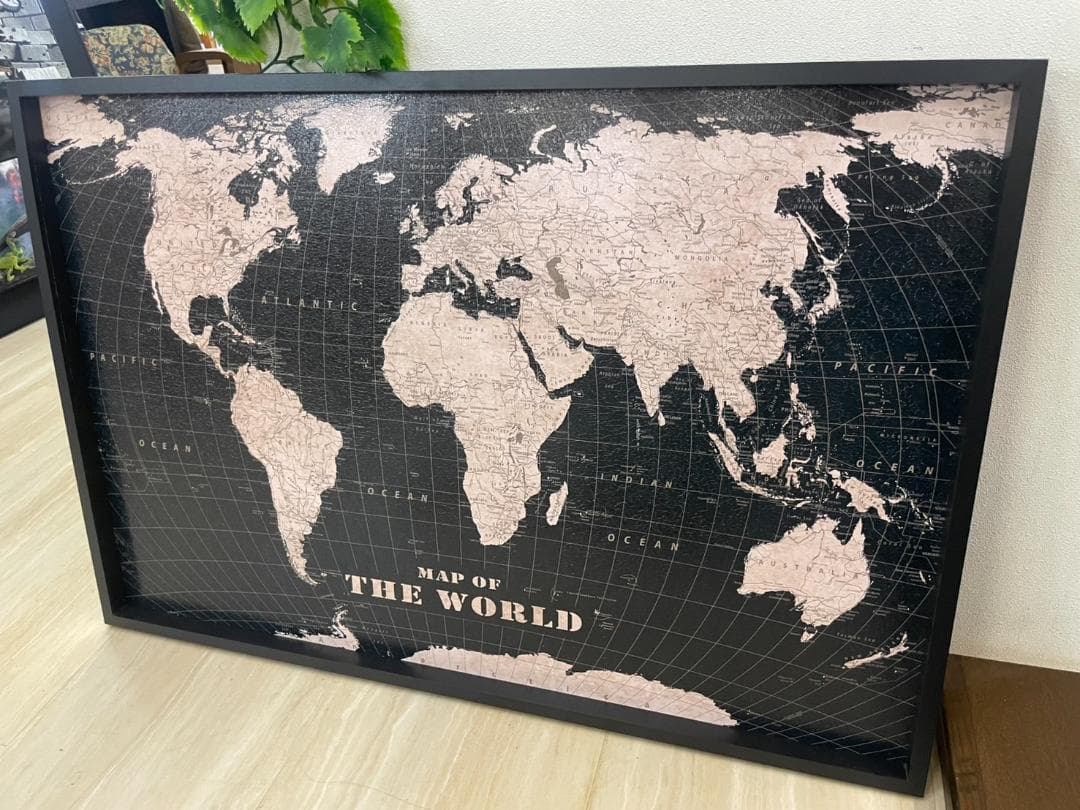 アートパネル　世界地図　ワールドマップ　ポスター　地球　世界　絵　絵画　壁掛け