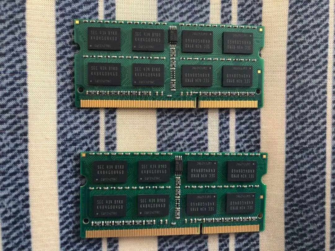 ②美品Transcend DDR3 16GB(8GBX2枚)1600MHzメモリ