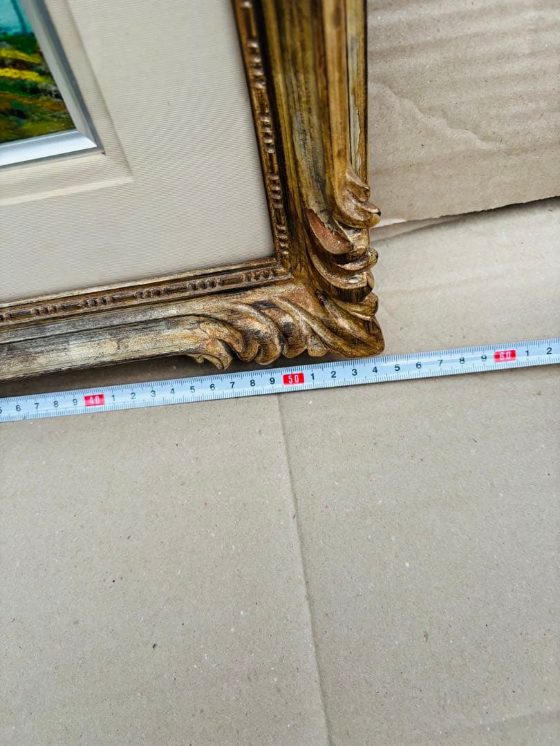 風景画 肉筆 サイン入り 油絵 油彩 額装