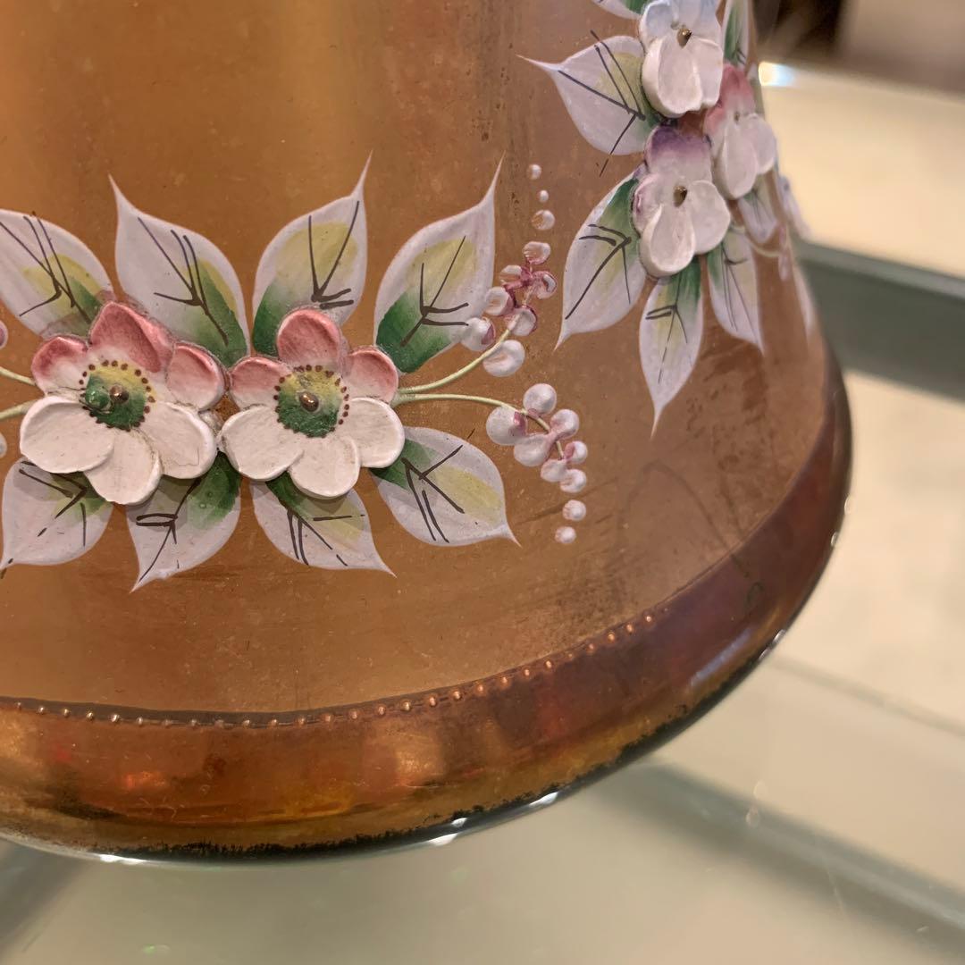 Bohemia ボヘミアングラス フラワーベース　花瓶　ロングタイプ　グリーン
