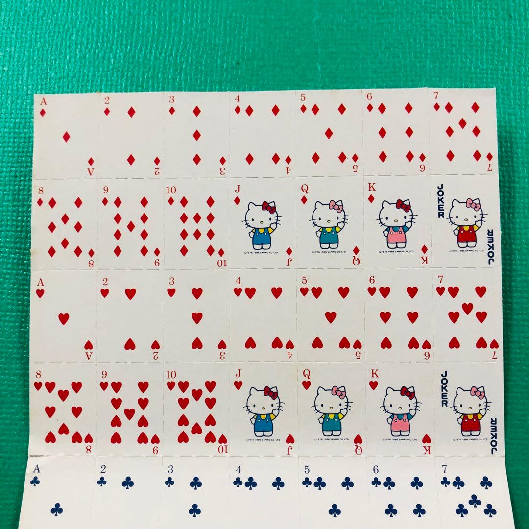 1986年製 激レア★ハローキティ 超ミニサイズ トランプ 2種4個セット
