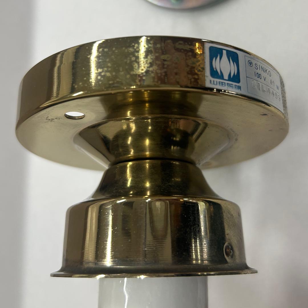 【Vintage】山田照明製 フリルガラス シーリングライト no.①