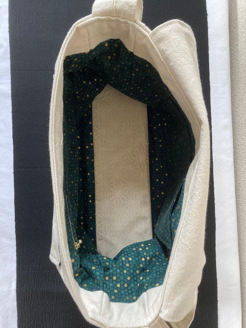 昭和の学生カバン　ホワイトショルダーバッグ