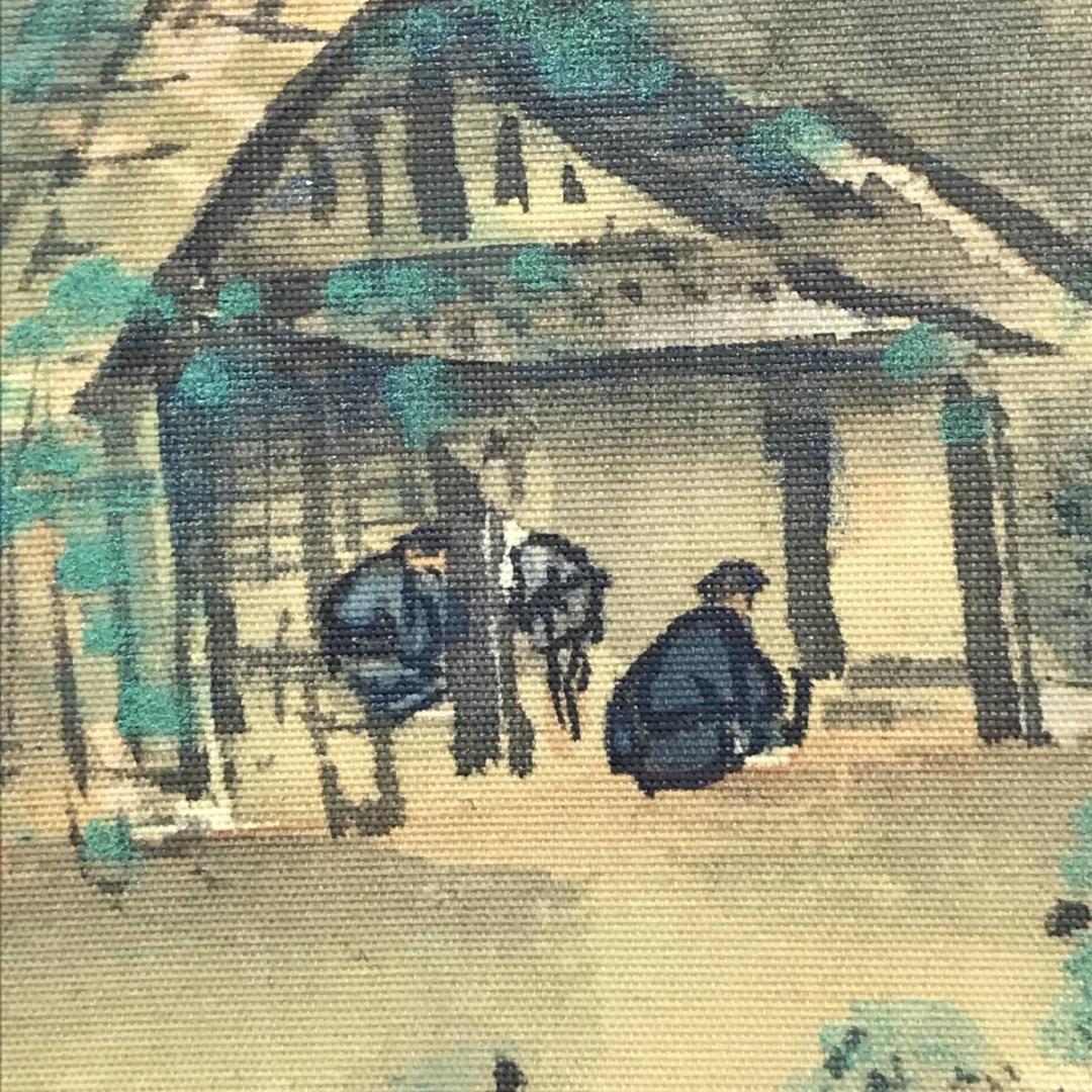 【真作】相川松瑞/夏景山水図/山水図/掛軸☆宝船☆AD-459