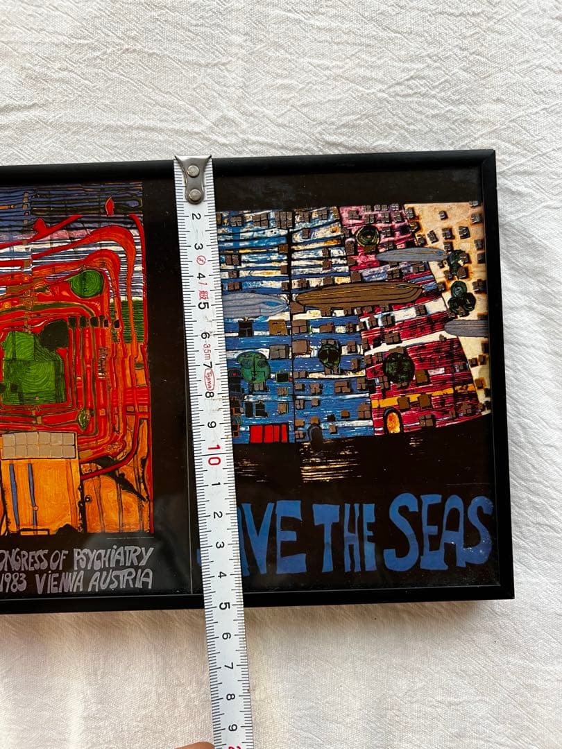 フンデルトヴァッサー ポスター 額装 横長 SAVE THE SEAS