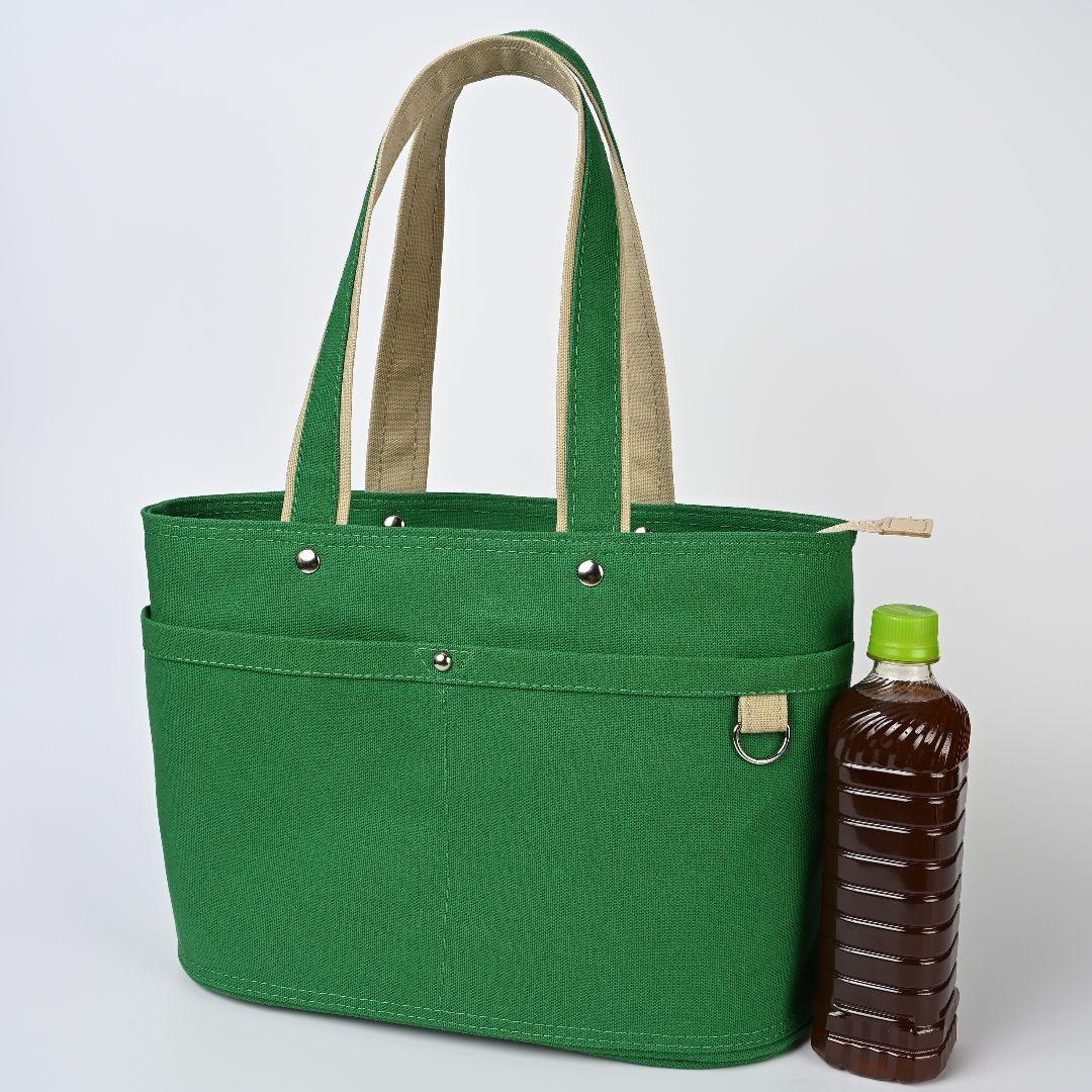 ハンドメイド 8号/11号×帆布×8番糸 オーバル底トートバッグL