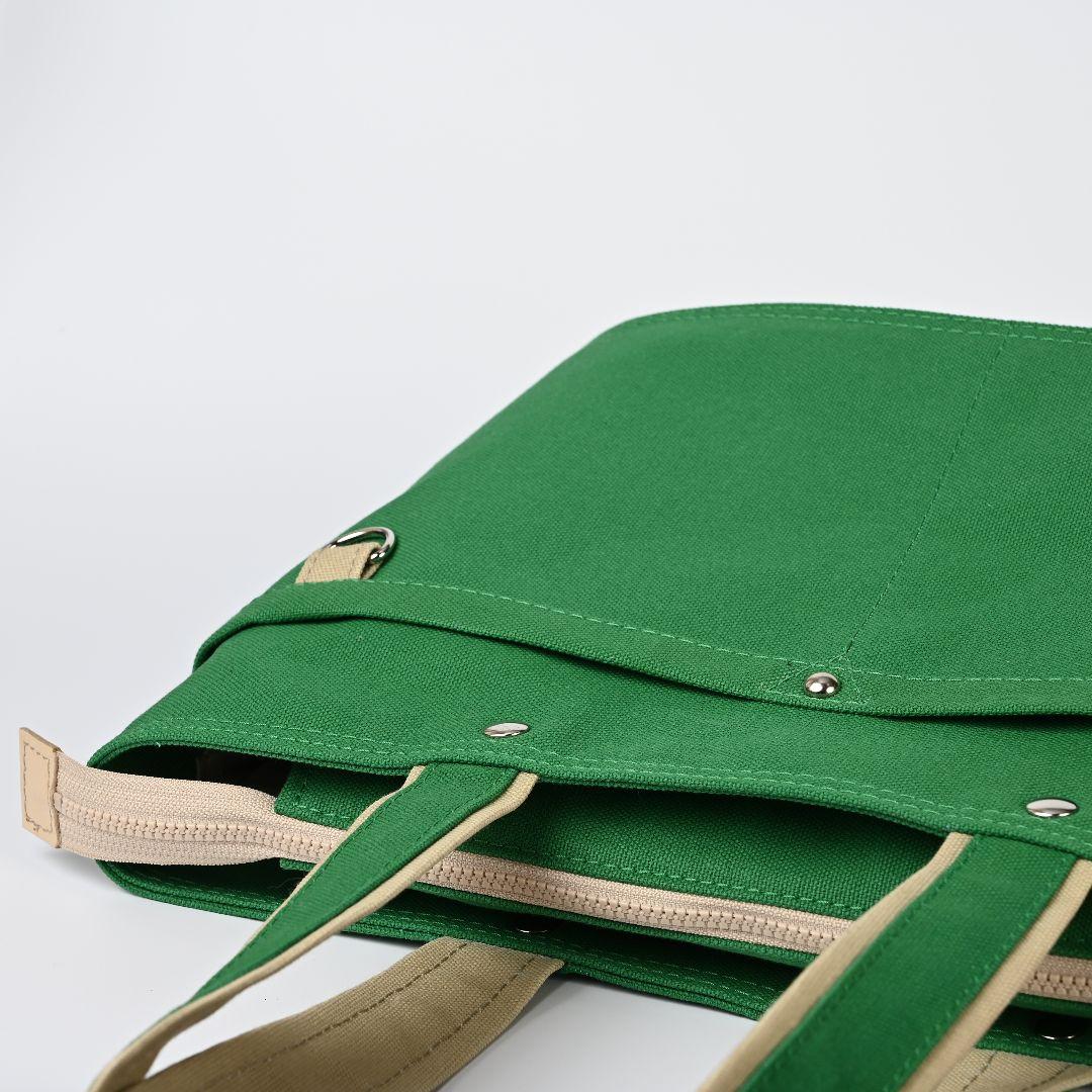 ハンドメイド 8号/11号×帆布×8番糸 オーバル底トートバッグL