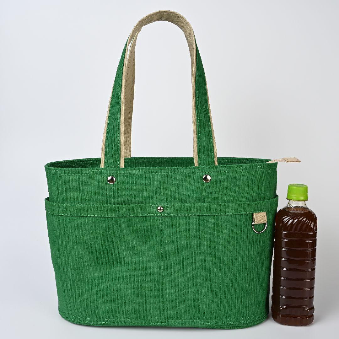 ハンドメイド 8号/11号×帆布×8番糸 オーバル底トートバッグL