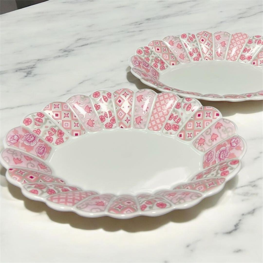 新作　古伊万里 林九郎　作　窯　波佐見焼　有田焼　作家 菊割皿 花離宮 楕円皿大