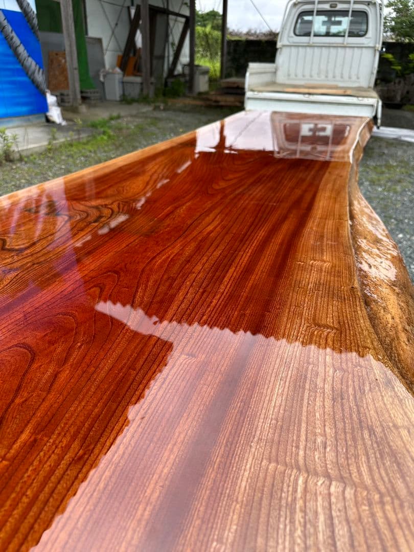 レジンテーブル　ケヤキ　一枚板　天板