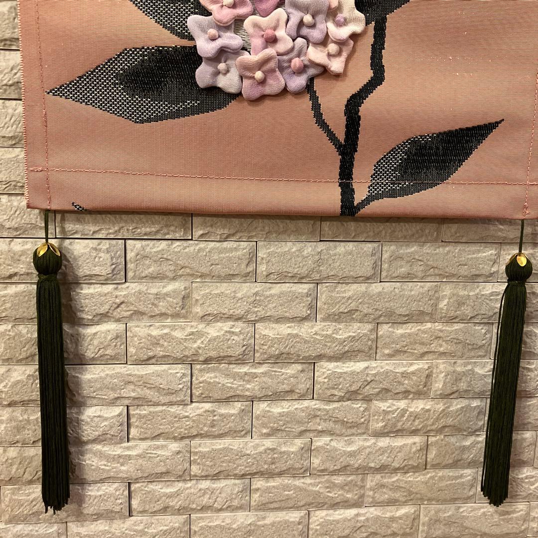 ちりめん細工　紫陽花のタペストリー