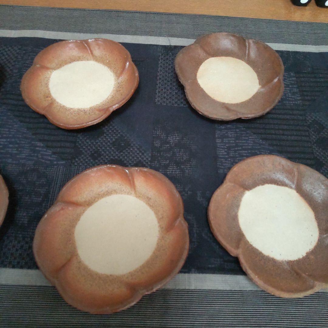 可愛い 梅皿 8枚 備前焼