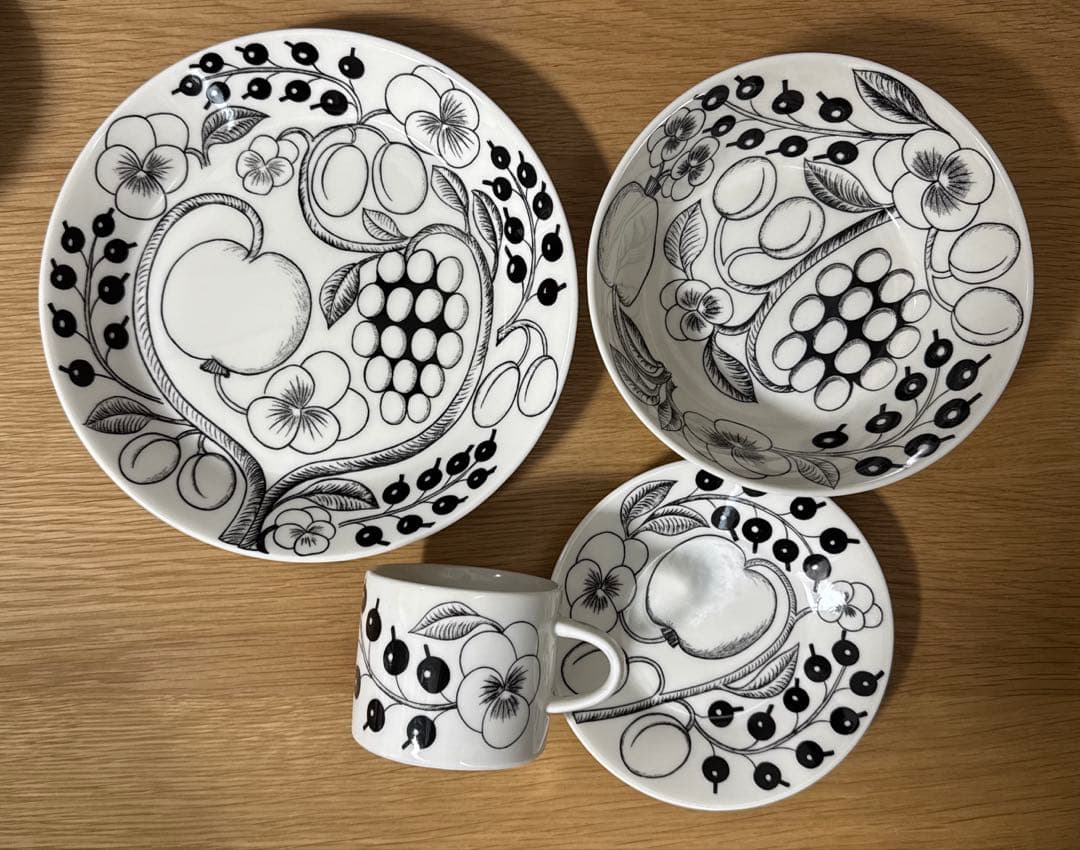 ARABIA Paratiisi C&S+15cmボウル+21cm皿 4点セット