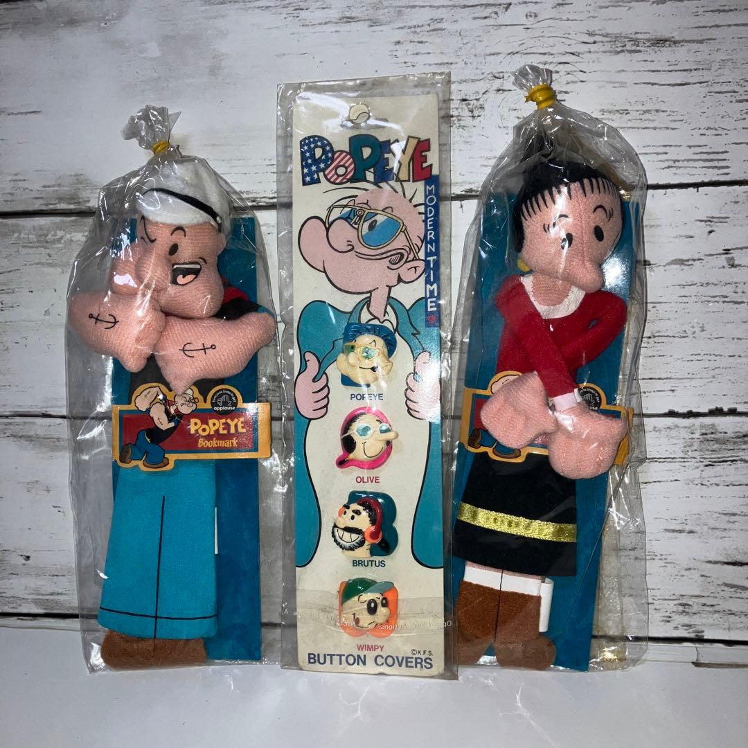 POPEYE ポパイ　ブックマーク　ボタンカバー　グッズ　レトロ　希少　新品