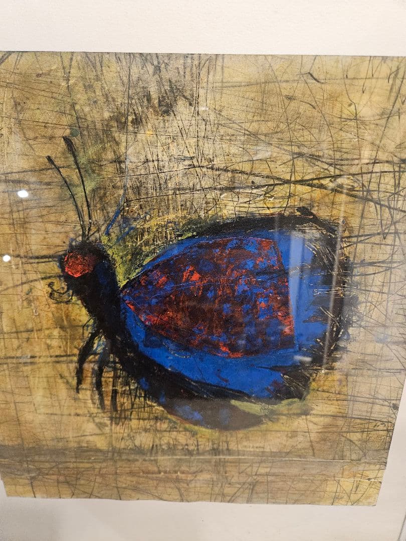 杉原民子ミクストメディア作品『彩』2006 額装 画廊シール kankando