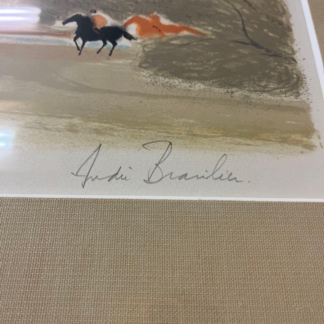 【美品・レア】アンドレブラジリエのリトグラフ 珊瑚色の隊列