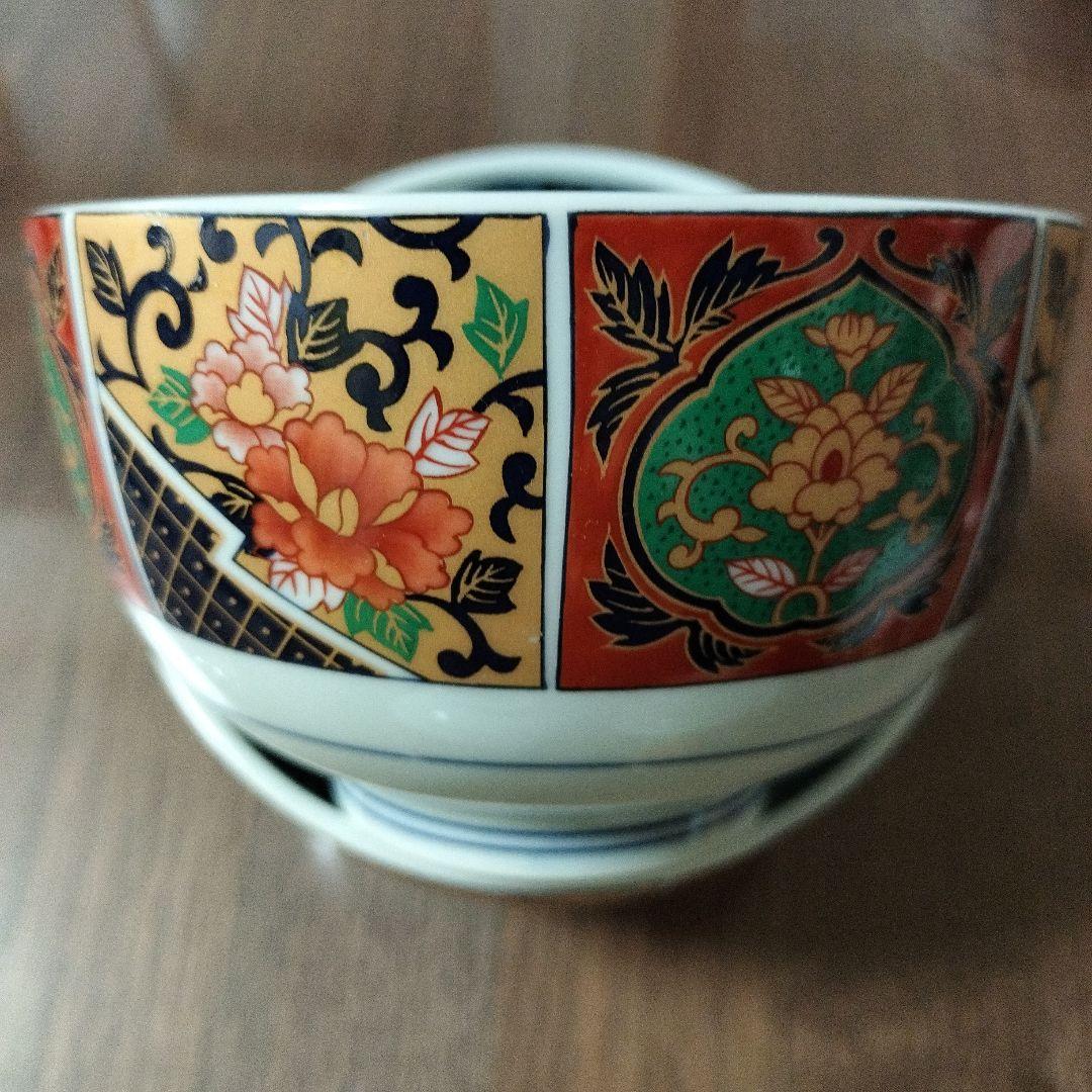 有田焼 吾山窯 色絵染付 染錦 金彩古伊万里 多用椀 丼ぶり 小丼 深鉢 5個
