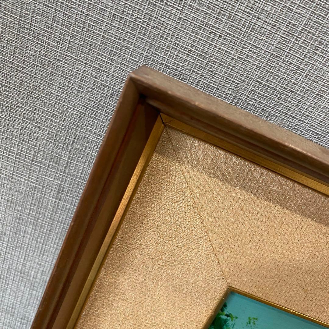 風景画 油絵 金色フレーム付き