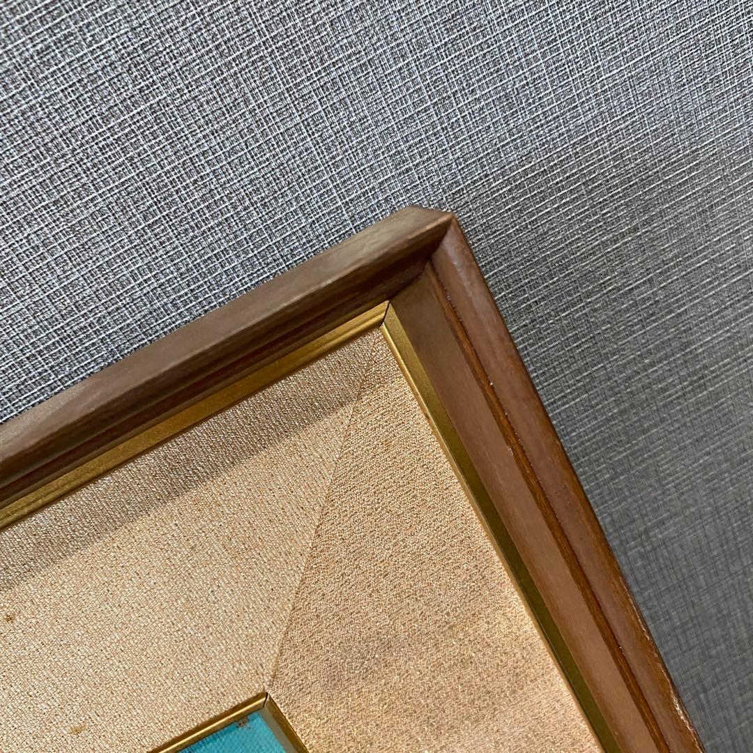 風景画 油絵 金色フレーム付き