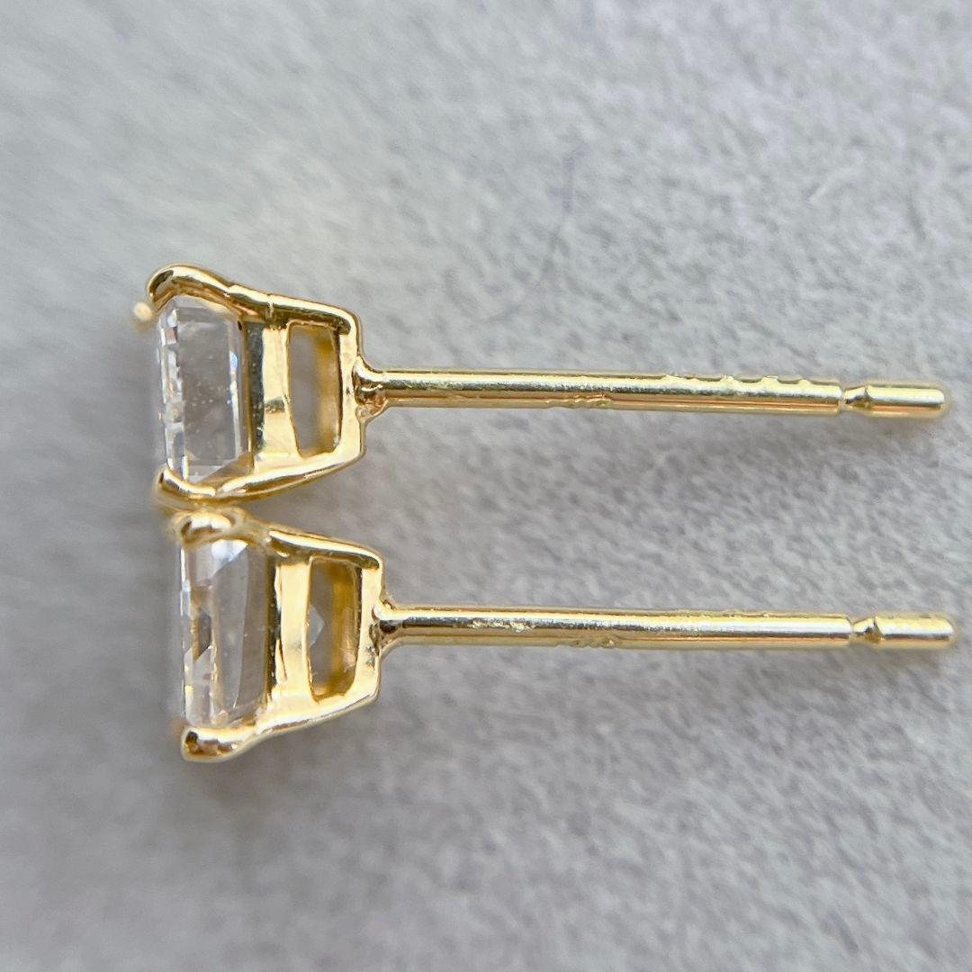 Tキラキラ バケットカット 天然ダイヤ 計0.713ct   K18