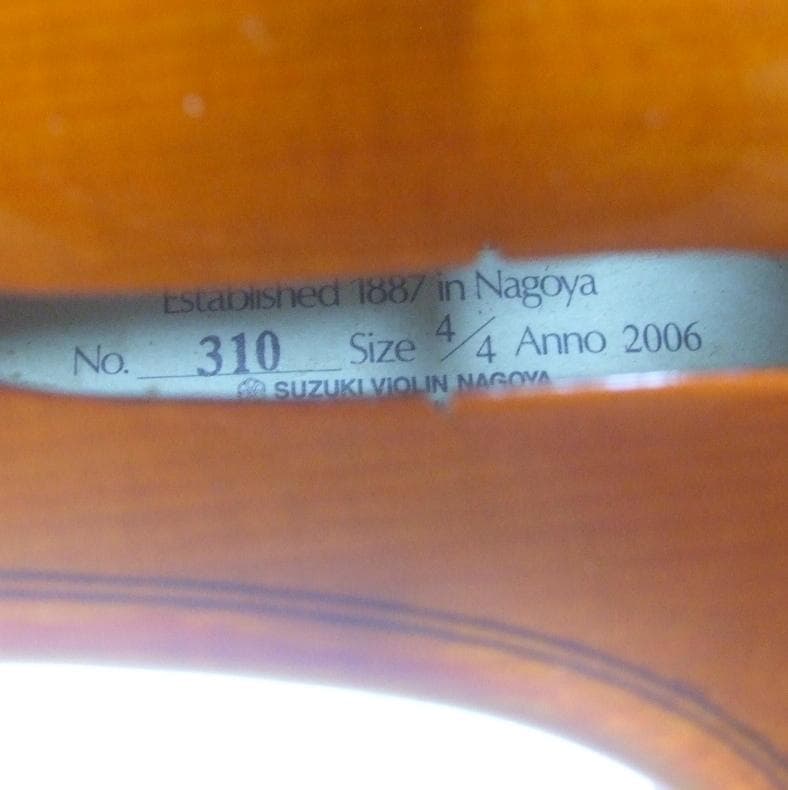 鈴木バイオリン 4/4 No310 未使用弓 良品セット ケース メンテ済
