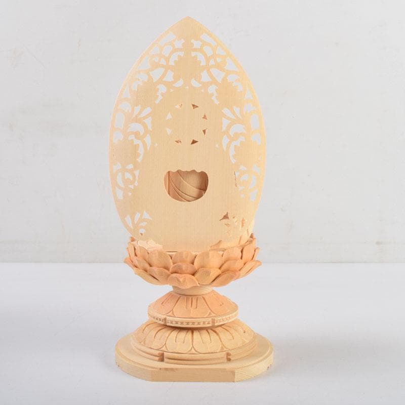 仏教美術　桧彫刻　釈迦如来座像　仏像　蓮華台　C　8982