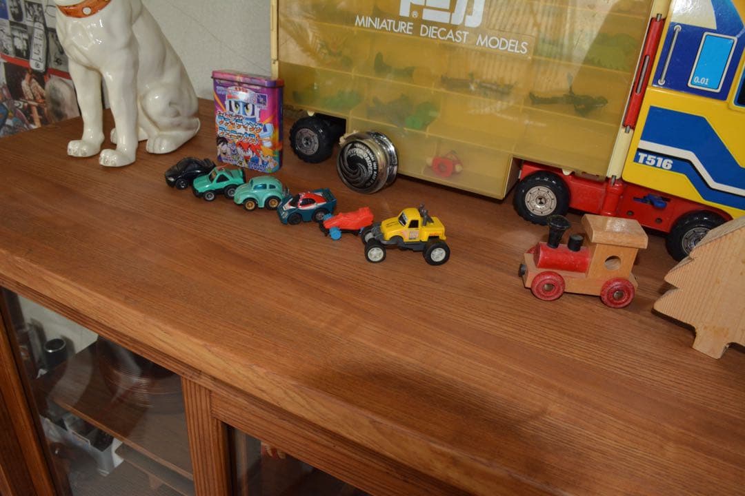 Vintage ガラスショーケース 引き戸 木工 木製 シンプル 和モダン 家具