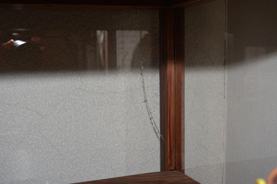 Vintage ガラスショーケース 引き戸 木工 木製 シンプル 和モダン 家具