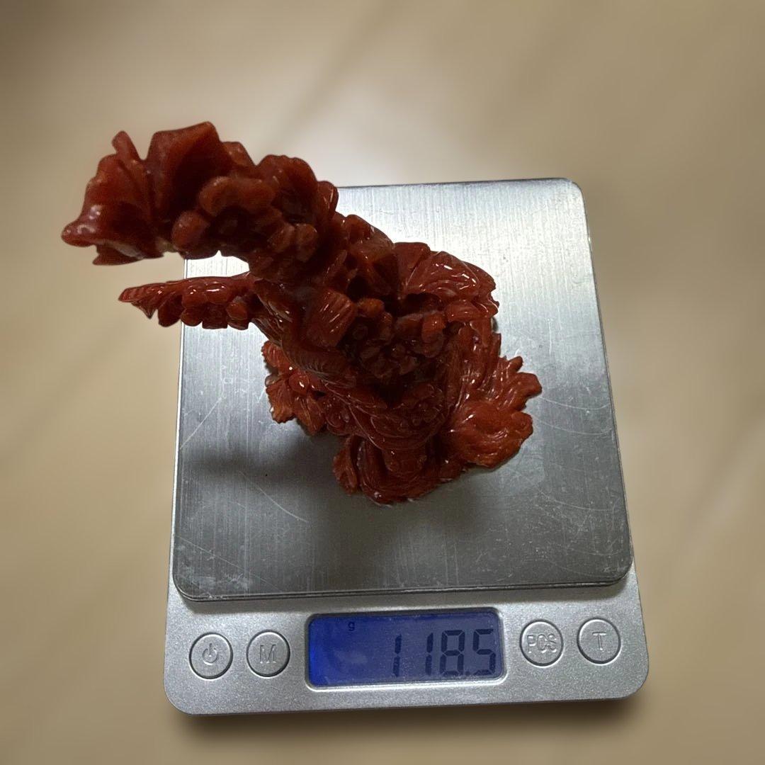 本赤珊瑚　極上の赤　118.5g/高さ約10㎝