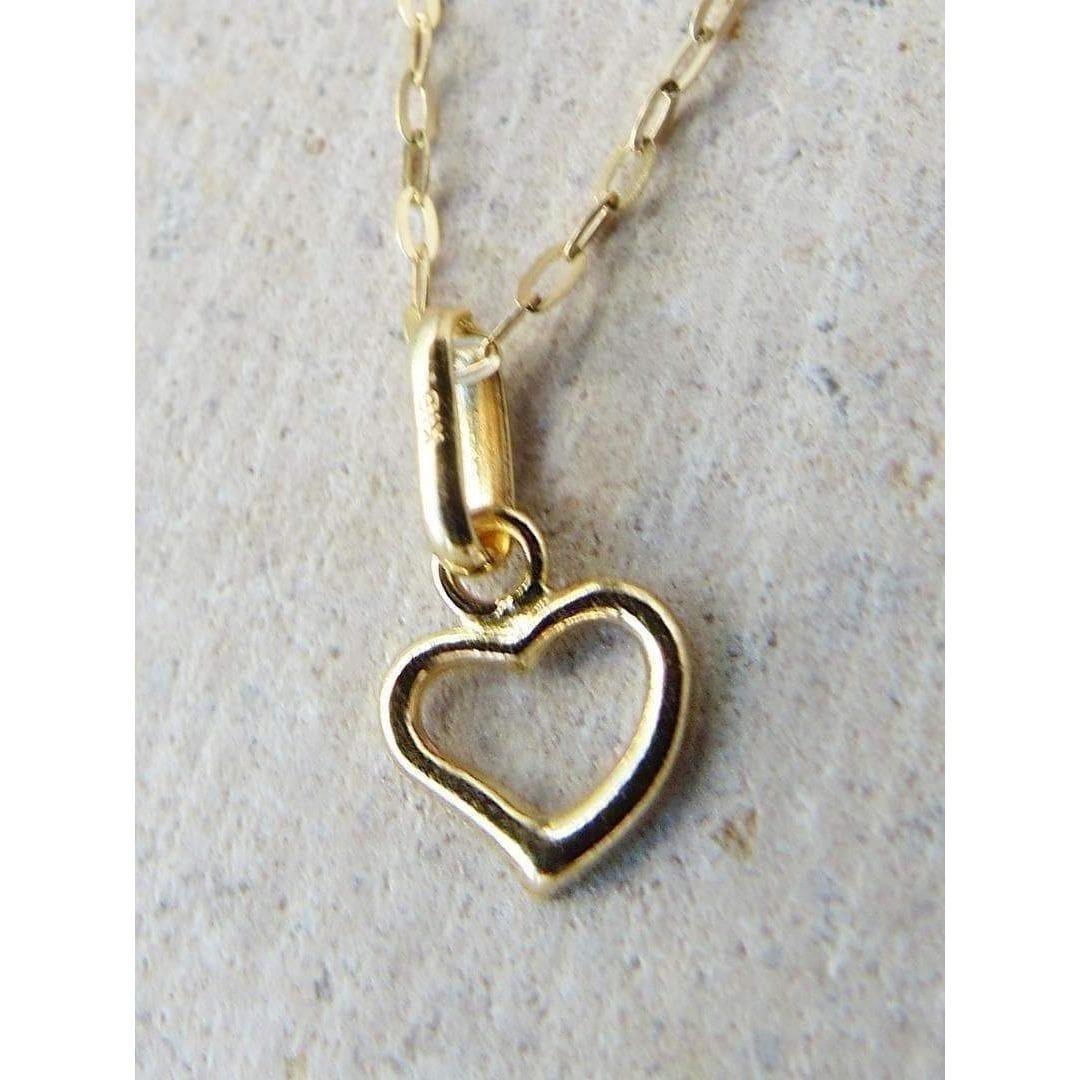 K18 18K ネックレストップ 18金 ゴールド オープンハート 地金 S